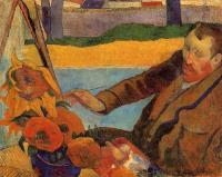 Gauguin, Paul - Portrait of Vincent van Gogh Painting Sunflowers